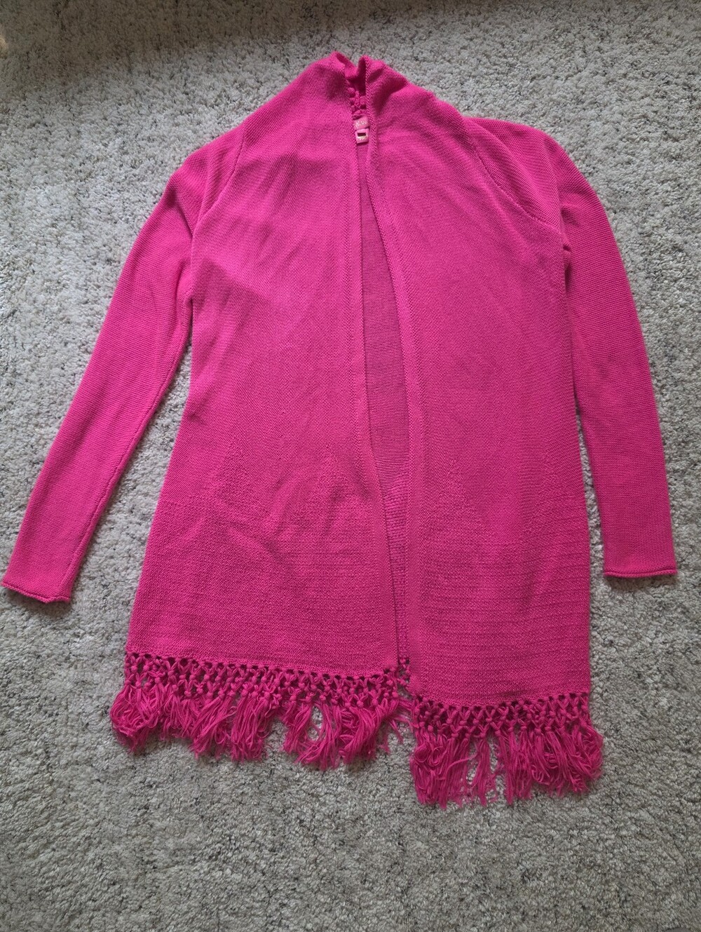 Sz XS Lilly Pulitzer Tatum Cardigan Raz Berry Bright Pink